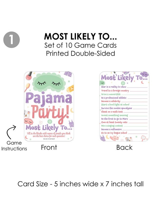 Big Dot of Happiness Big Dot of Happiness Pajama Slumber Party - Sleepover Activities & Games for 4 Girls, Birthday Party Group Games, Gamerific Bundle for Kids Parties - 10 Cards  - Image 5