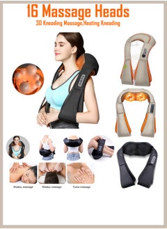 Toshonics 3D Shiatsu Neck and Shoulder Massager with Heat – U-Shaped Deep Tissue Kneading, Vibration, Tapping & Thermal Therapy – Home, Office, Car Use – Full Body Muscle Pain Relief for Back, Waist, Foot, Abdomen  - Image 3