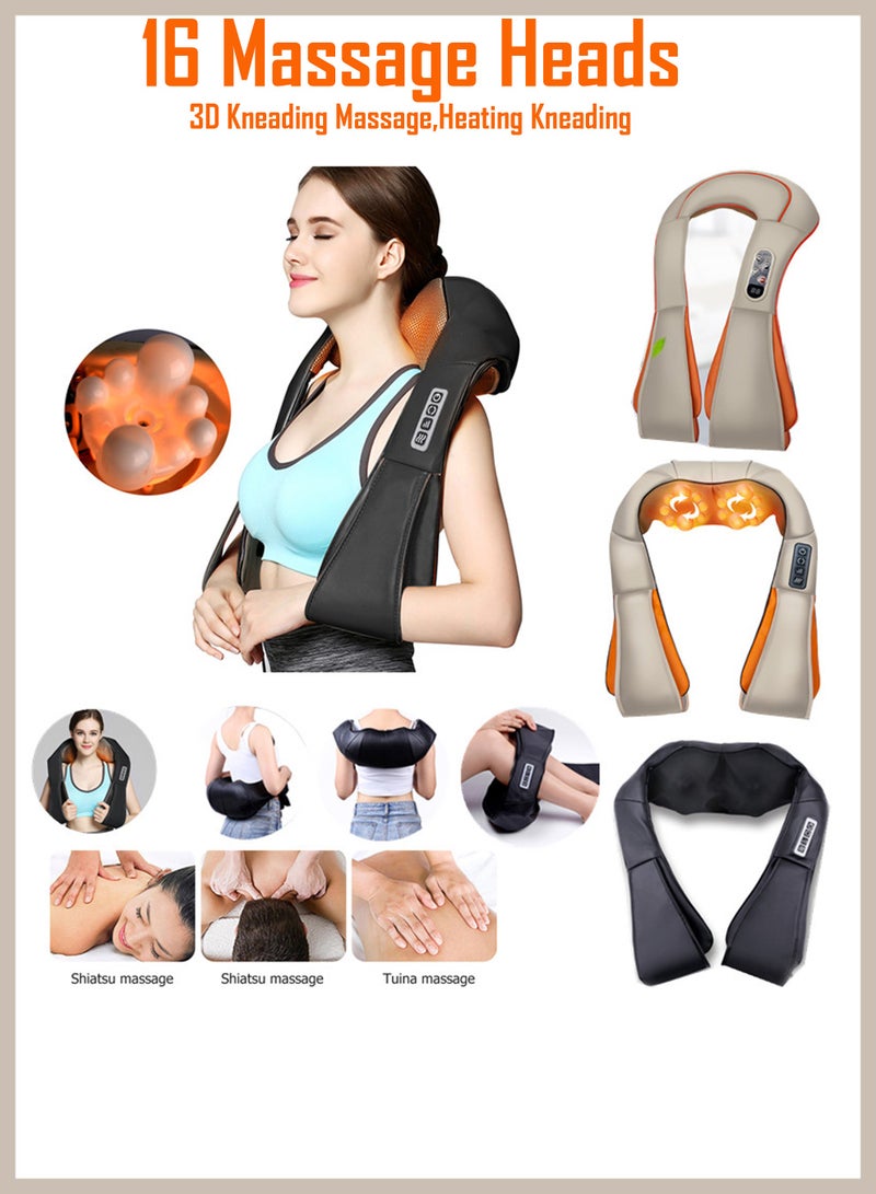 Toshonics 3D Shiatsu Neck and Shoulder Massager with Heat – U-Shaped Deep Tissue Kneading, Vibration, Tapping & Thermal Therapy – Home, Office, Car Use – Full Body Muscle Pain Relief for Back, Waist, Foot, Abdomen  - Image 3