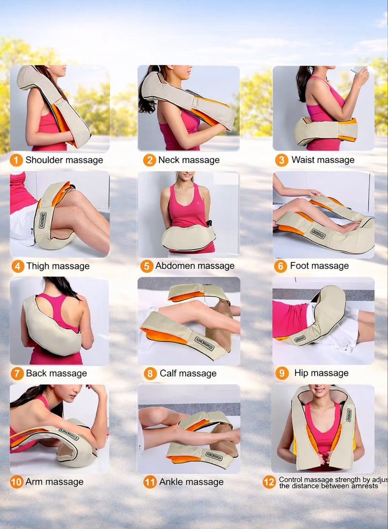 Toshonics 3D Shiatsu Neck and Shoulder Massager with Heat – U-Shaped Deep Tissue Kneading, Vibration, Tapping & Thermal Therapy – Home, Office, Car Use – Full Body Muscle Pain Relief for Back, Waist, Foot, Abdomen - Image 3