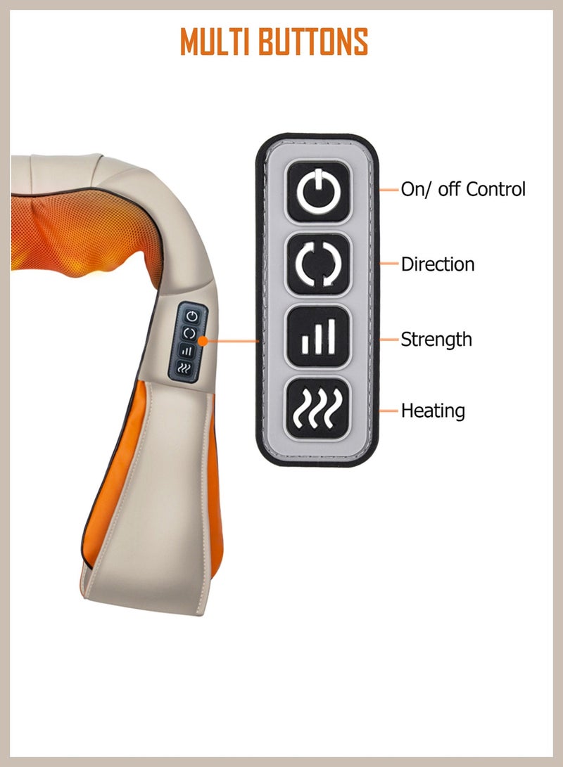Toshonics 3D Shiatsu Neck and Shoulder Massager with Heat – U-Shaped Deep Tissue Kneading, Vibration, Tapping & Thermal Therapy – Home, Office, Car Use – Full Body Muscle Pain Relief for Back, Waist, Foot, Abdomen - Image 4