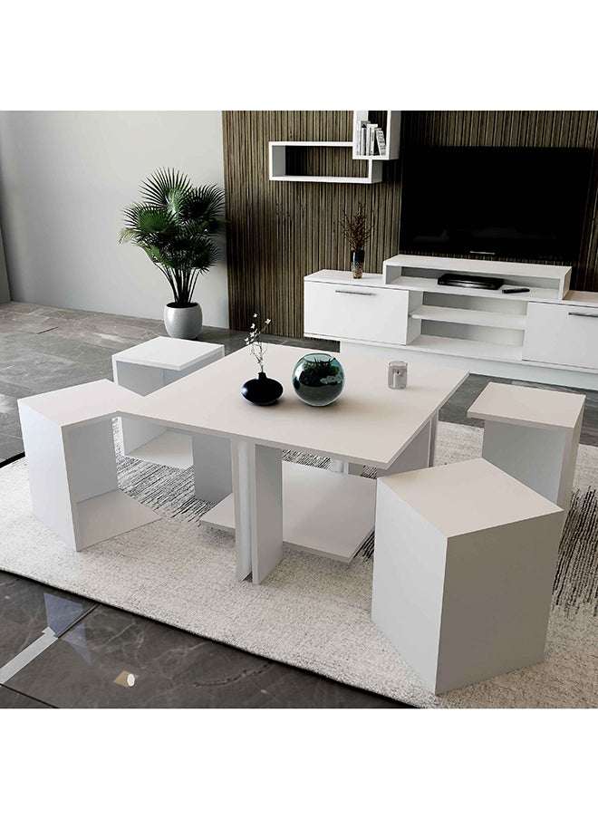 Stylish Home - White center table with modern nesting tables - CT10 40x280x40 cm - Image 1