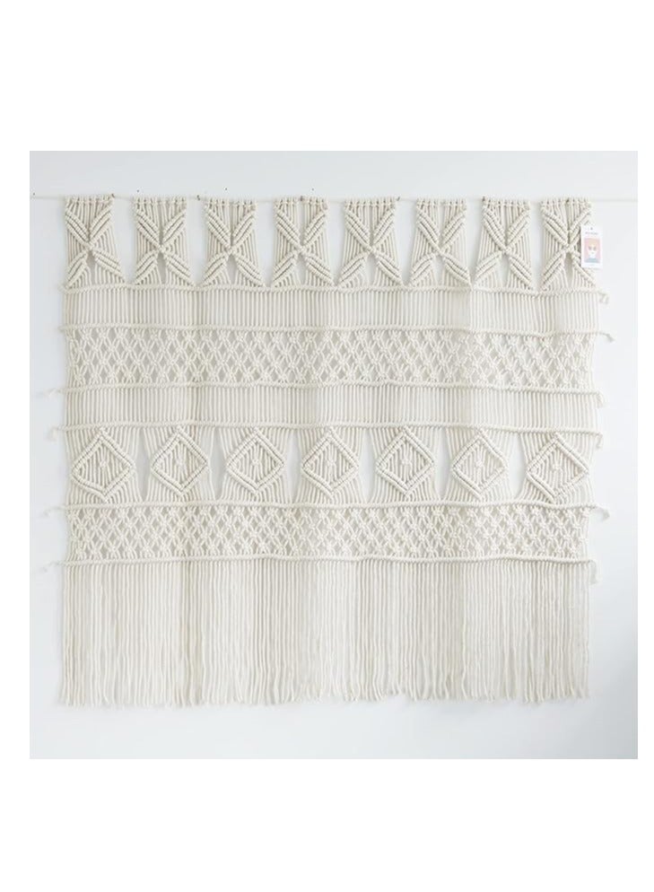 انتيكيانو ستائر مكرمية معلقة على الحائط بتصميم بوهيمي باب مصنوعة يدويا لتزيين جدار المنزل 52 انش × 57 - Image 1