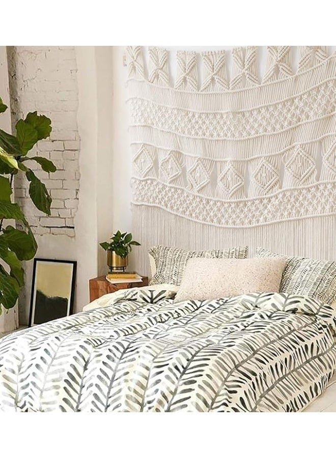 انتيكيانو ستائر مكرمية معلقة على الحائط بتصميم بوهيمي باب مصنوعة يدويا لتزيين جدار المنزل 52 انش × 57 - Image 2