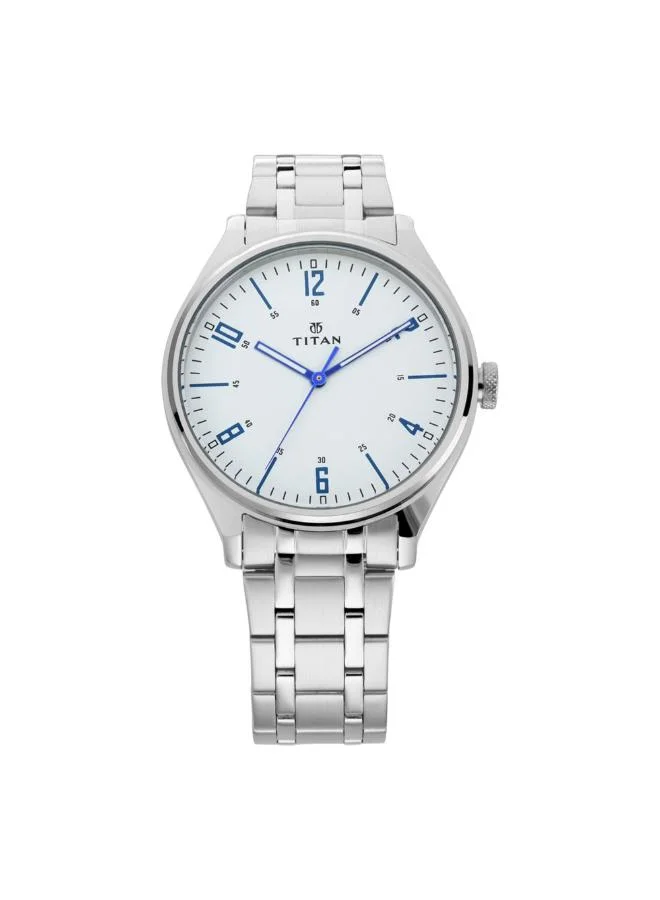 تيتان Men Analog Display Watch With Silver Metal Strap - 1802SM01