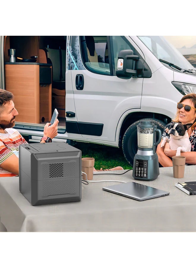 كروني محطة طاقة محمولة كروني Cn601 بقدرة 800 واط مع بطارية Lifepo4 سعة 403.2 واط/ساعة، ومنافذ تيار متردد 230 فولت، ومنفذ USB-C بقدرة 100 واط، وشحن سريع لمدة 1.3 ساعة، ومتوافقة مع الطاقة الشمسية للتخييم في الهواء الطلق، ومصدر طاقة احتياطي منزلي للطوارئ. - Image 3