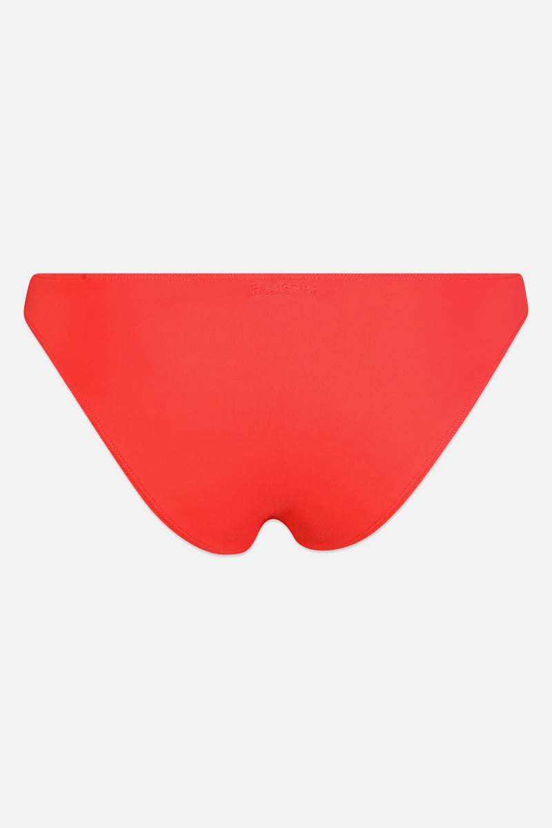 Billabong Women One Piece Solid Bikini Panty, Sunset Red - Image 2