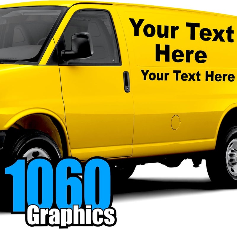 1060 Graphics Custom Text Decal (Letters & Numbers) Vinyl Lettering Sticker UV resistant - Image 4