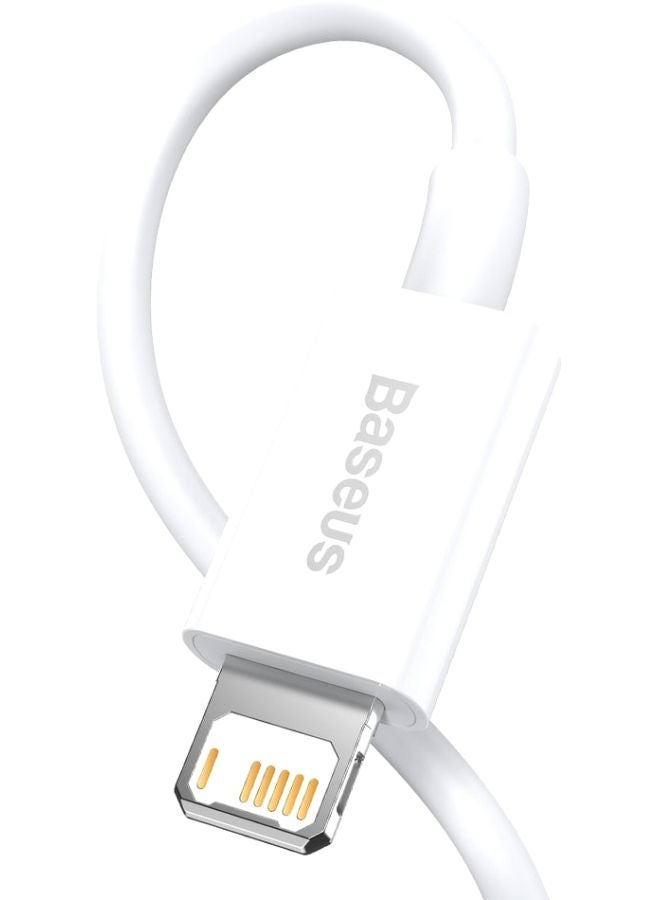 Baseus iPhone Cable, USB to Lightning-Fast Charging Cable iPhone Charger Cable 2.4A Lightning Cord Compatible for iPhone 14/14 Pro/14 Plus/14 Pro Max, iPhone 13 Pro 12 Pro Max 11 XS SE 7 Plus 6S iPad Pro 2M White - Image 3
