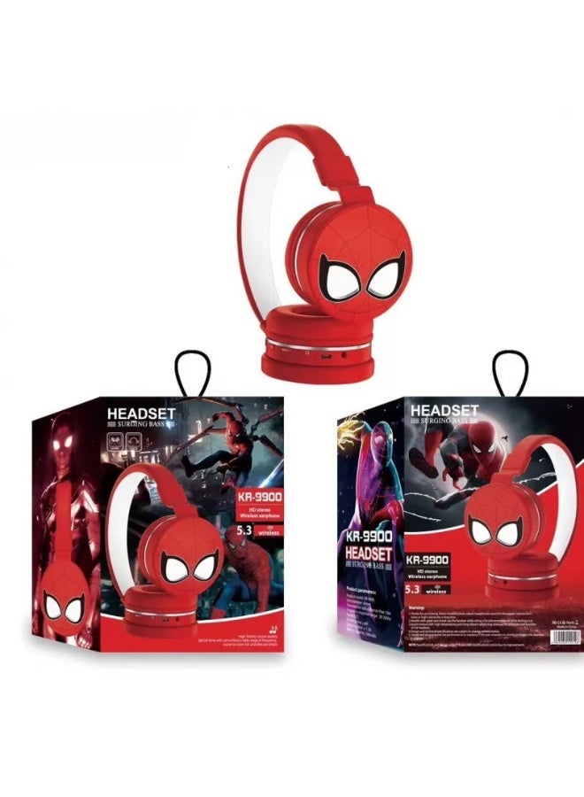 SPIDERMAN Spider-Man Wireless Bluetooth Headphones for Kids – High-Definition Sound, 200mAh Battery, 8-Hour Playtime, Built-in Microphone, Volume Control, 3.5mm Connector, 40mm Driver Unit, Red - Image 4