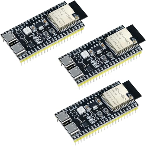 Hosyond 3Pack ESP32-S3 Development Board N16R8 MCU with Dual-Mode Wi-Fi Bluetooth Type-C, Compatible with Arduino IoT ESP32-S3-WROOM-1 - Image 1