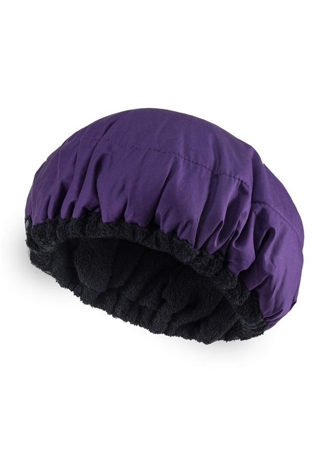 Debecty Deep Conditioning Heat Cap Microwavable Heat Cap for Steaming Hair Styling and Treatment Steam Cap Steaming Haircare Therapy (Purple) - Image 1