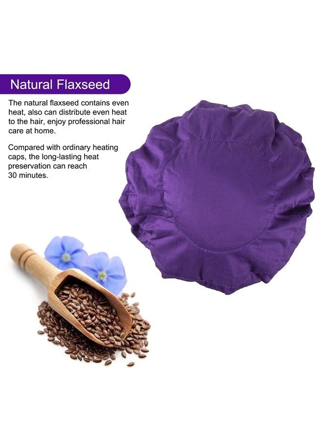 Debecty Deep Conditioning Heat Cap Microwavable Heat Cap for Steaming Hair Styling and Treatment Steam Cap Steaming Haircare Therapy (Purple) - Image 2