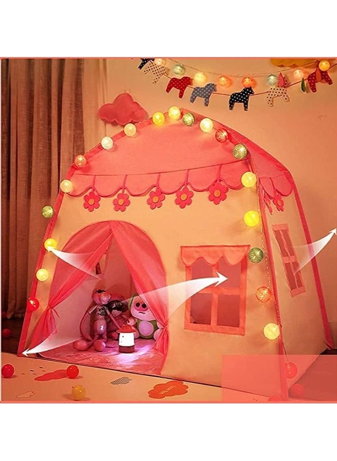 بلومنغ تايم خيمة زهور للعب/خيمة أميرة للبنات/بيت لعب للأطفال للاستخدام الداخلي والخارجي خيمة زهور مضيئة بالكرة - Image 2