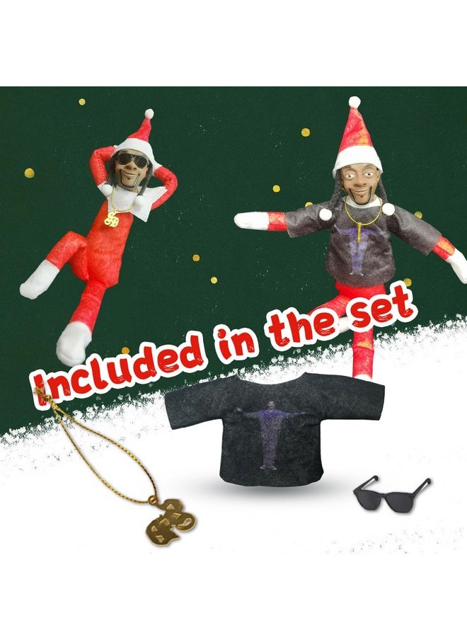 HENGBANG Christmas Elf Plush Doll,Handmade Elf Doll Hip Hop Doll,Christmas Party Holiday Home Festival Decoration (Red)  - Image 5