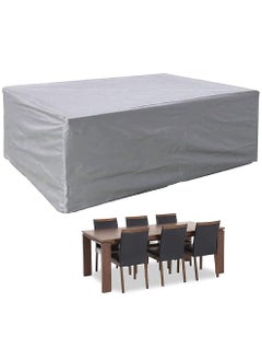 HomarKet Patio Furniture Covers, Outdoor Furniture Cover Waterproof, General Purpose, Outside Table and Chair Covers, Heavy Duty 210D 250x200x80cm, Grey  - Image 1
