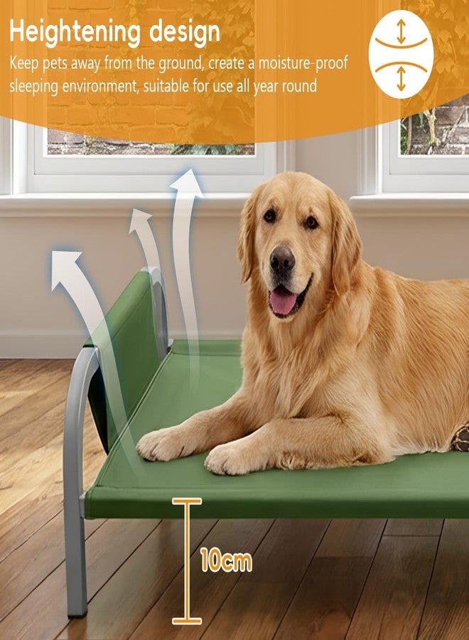 Qpets سرير مرتفع للحيوانات الأليفة من كيو بيتس® للقطط والكلاب، مصنوع من قماش أكسفورد مع إطار فولاذي، يتحمل وزنًا يصل إلى 45 كجم، قماش مقاوم للخدش، سرير مريح للحيوانات الأليفة مناسب لجميع الفصول، سهل التنظيف للاستخدام الداخلي والخارجي وأثناء السفر - Image 5