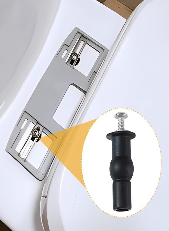HOUSEEN Universal Toilet Seat Blind Hole Fixing Kit - 4pcs Expanding Rubber Bolt Top Nuts Set for Top Mount Toilet Seat Tightening Kit Replacement - Image 5