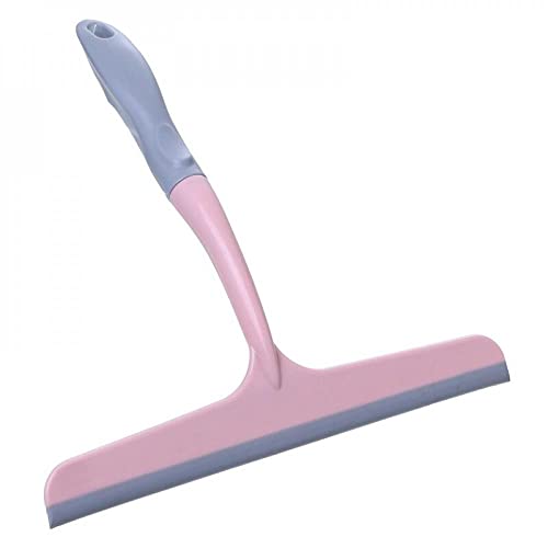 Leeonz® Window Cleaning Tool Silicone Non-Slip Glass Wiper Cleaner Cleaning Brushes, Shower Squeegee, Single Side Wipe Silicone Bathroom Cleaning Mirror Wall Scraper Glass Wiper Tool (Pink) - Image 1