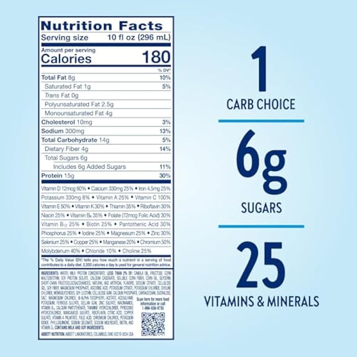 Glucerna مشروب جلوكيرنا هانجر سمارت لرعاية مرضى السكري، فانيليا كلاسيكية، بديل وجبة لمرضى السكري لدعم إدارة مستوى السكر في الدم، 15 جرام بروتين، 180 سعرة حرارية، جاهز للشرب، زجاجة سعة 10 أونصات سائلة، 6 عبوات - Image 5