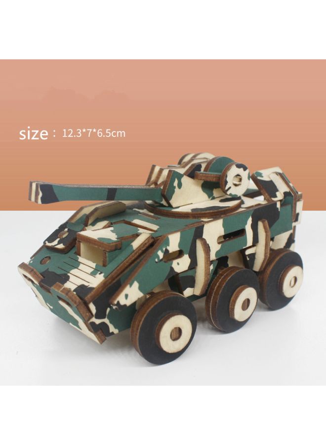 لعبة بازل ثلاثية الأبعاد على شكل نموذج دبابة عسكرية 12.3x7x6.5سم - Image 2