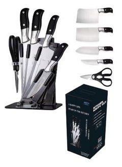 AGD 5-Piece Knives Set With Stand Silver/Black YG-601  - Image 2