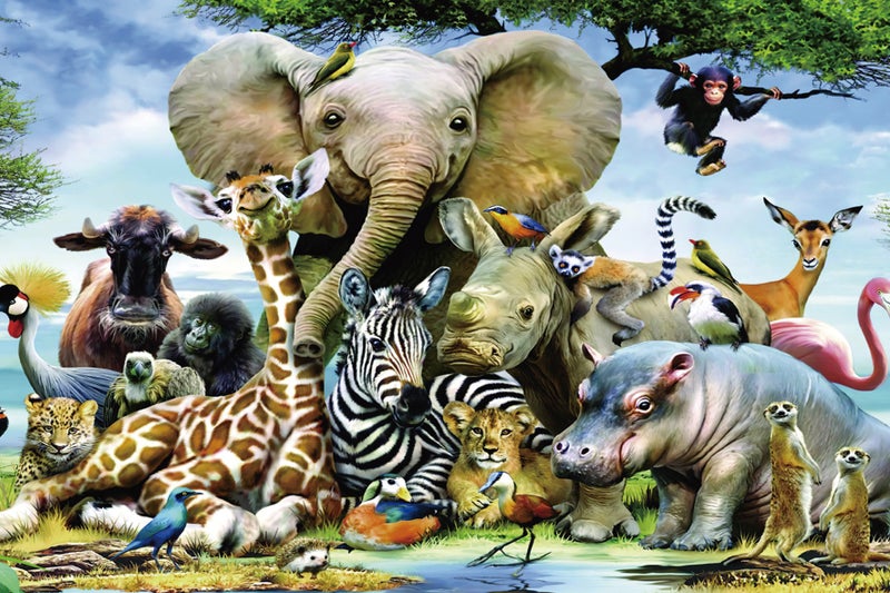 Adult Puzzle 1000 Pieces Of Children'S Toys 500 Pieces Of Landscape Animation Paper Puzzle - Image 1