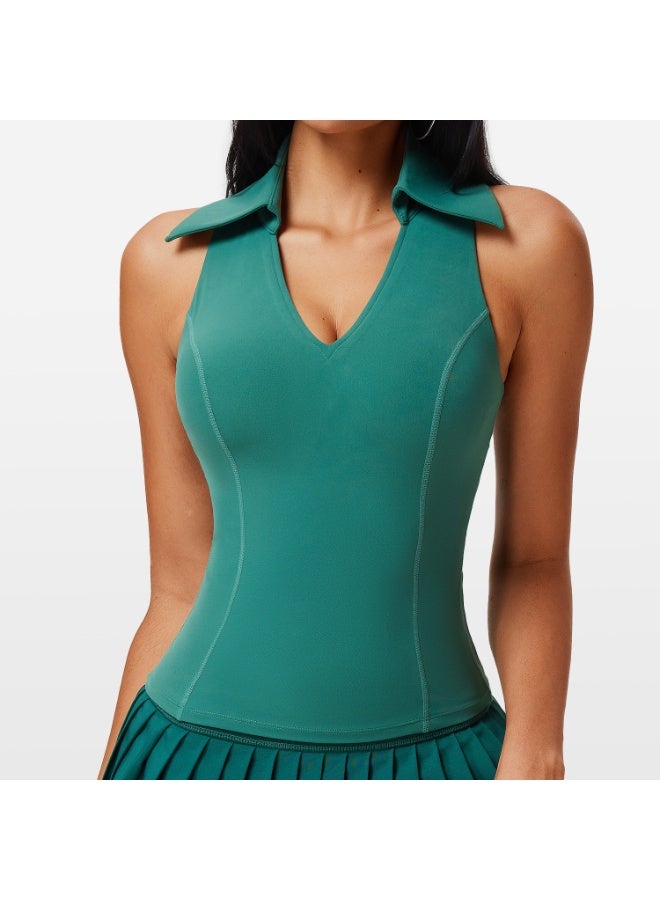 Sleeveless Fitness Yoga Shirt Women Slim Fit V-Neckline Gym Running Top Breathable Quick Dry Sportswear Workout Clothes tank top  - Image 1
