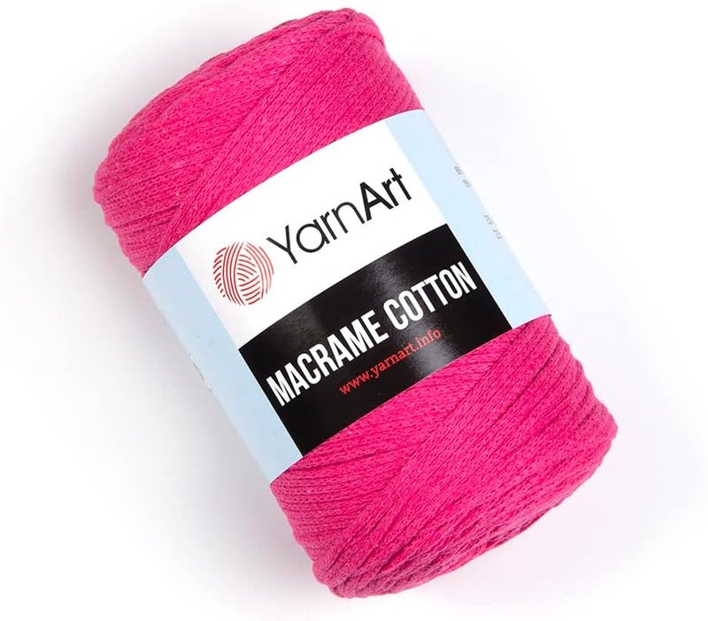 YarnArt YarnArt Macrame Cotton Harmonious Colors Unique Macrame Crafts 880 Oz 24606 Yds 80 Cotton Macrame Rope Macrame Macrame Yarn Weight Medium 771Fushia - Image 1