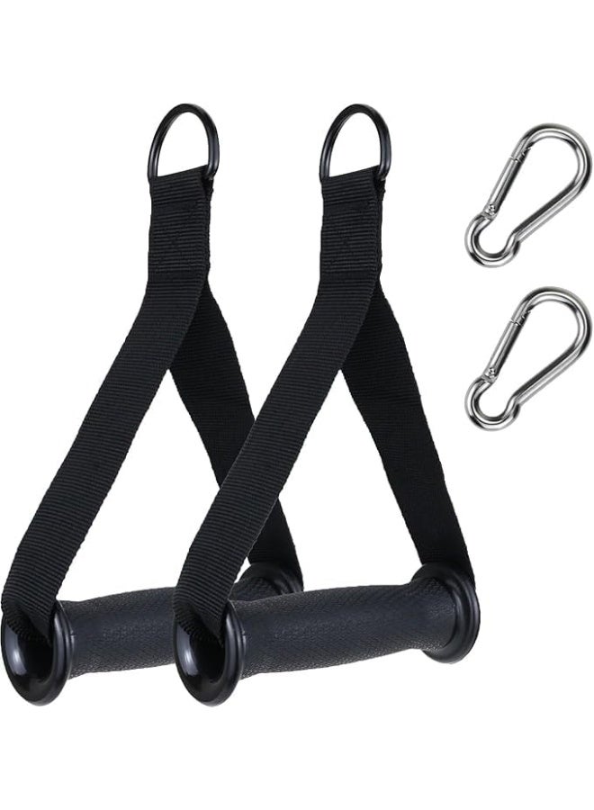 Gym Resistance Handles, Heavy Duty Replacement Grips Attachments for Cable Machine Pulleys, Resistance Band and Strength Trainer, Home Exercise Workout Black - Image 1