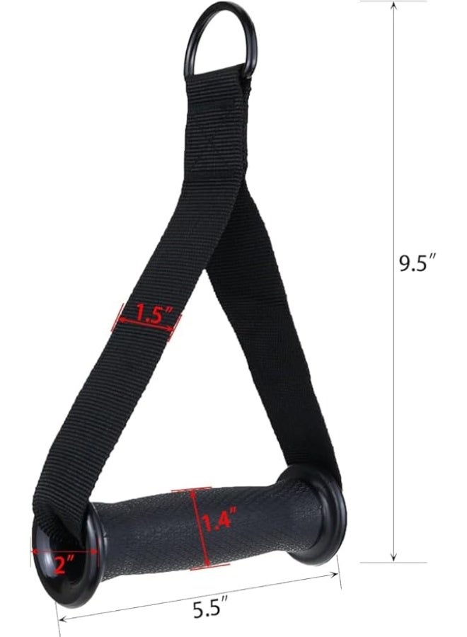 Gym Resistance Handles, Heavy Duty Replacement Grips Attachments for Cable Machine Pulleys, Resistance Band and Strength Trainer, Home Exercise Workout Black - Image 2