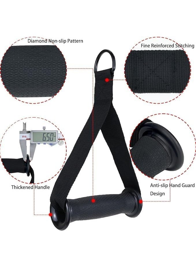 Gym Resistance Handles, Heavy Duty Replacement Grips Attachments for Cable Machine Pulleys, Resistance Band and Strength Trainer, Home Exercise Workout Black - Image 5