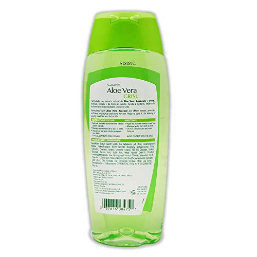 Grisi Aloe Vera Shampoo | Moisturizing Hair Product with Aloe Extract, Paraben-Free for Soft, Shiny Hair - 13.5 Fl Ounces - Image 2