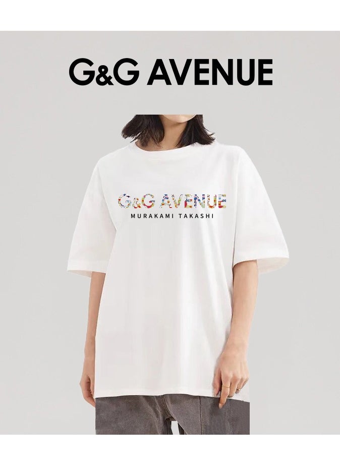 G&G AVENUE Heavy cotton fabric Men's Oversized round neck T-shirt, pure cotton thick and high-quality, 1/2 sleeve shirt slim fit new trend  - Image 3