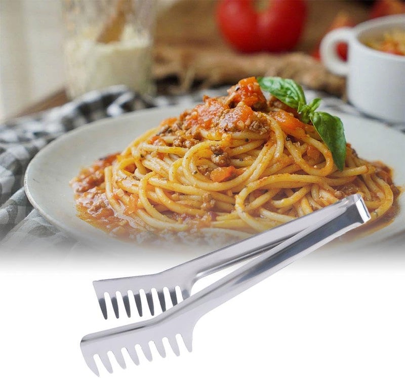 Kopida Spaghetti Clip 9 Inch Stainless Steel Long Handle Noodle Tongs Pasta Tool Spaghetti Tongs Food Clips Multifunction BBQ Clamp Kitchen Cooking Utensils - Image 4