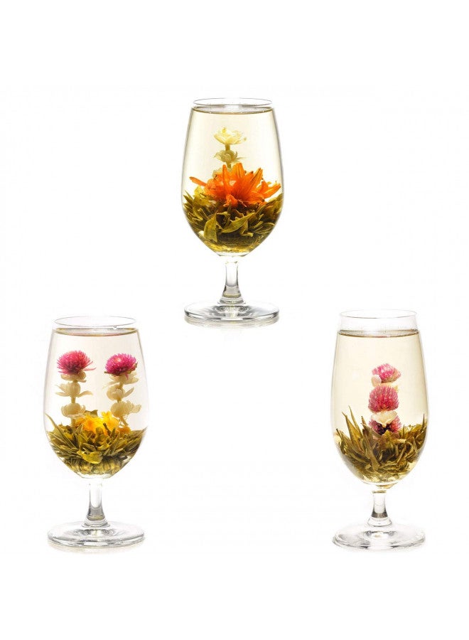 Teavivre 12pcs Handmade Blooming Flower Tea - Radom Varieties of Individually Sealed Tea Ball - Assorted Flowering Green Tea Ball - Natural Flowers Hand-tied with Green Tea - Image 3