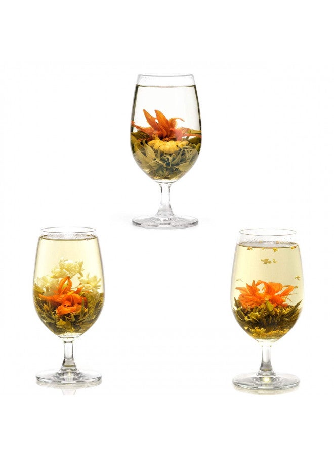 Teavivre 12pcs Handmade Blooming Flower Tea - Radom Varieties of Individually Sealed Tea Ball - Assorted Flowering Green Tea Ball - Natural Flowers Hand-tied with Green Tea - Image 4