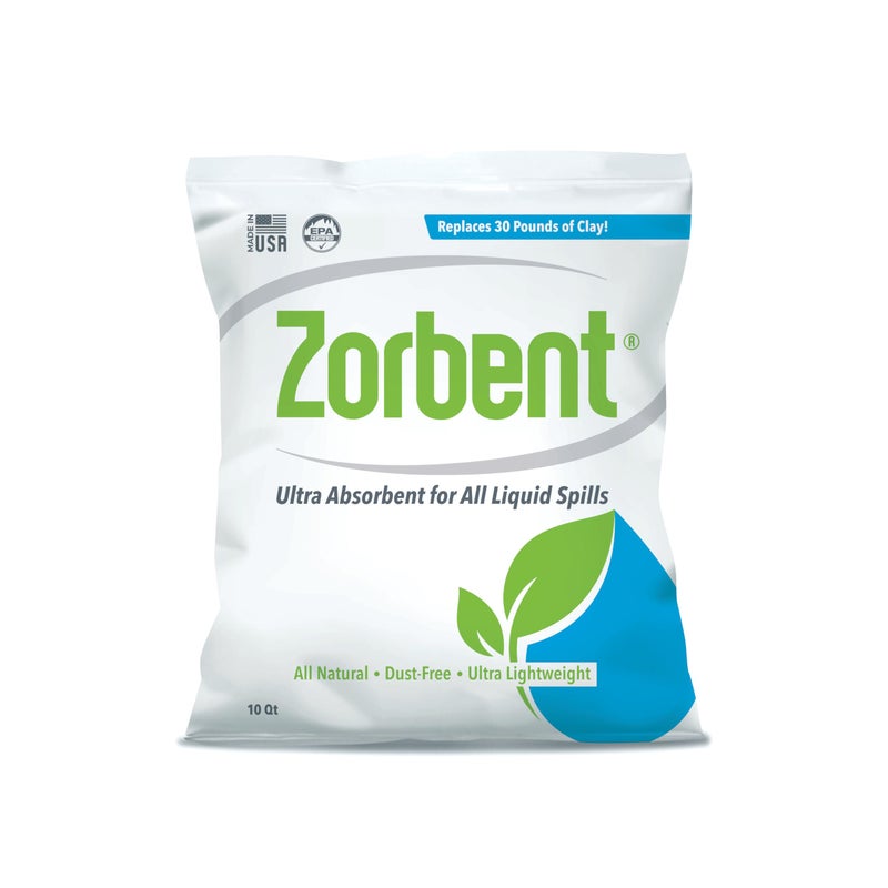 Zorbent Liquid Spill Cleanup 10 Quart Bag | 16X More Absorbent for Grease, Oil, Blood â€“ Reusable for Floor, Carpet, Pet Accident, or Biohazard Mess â€“ Fast Acting, Lightweight, Non-Toxic - Image 1