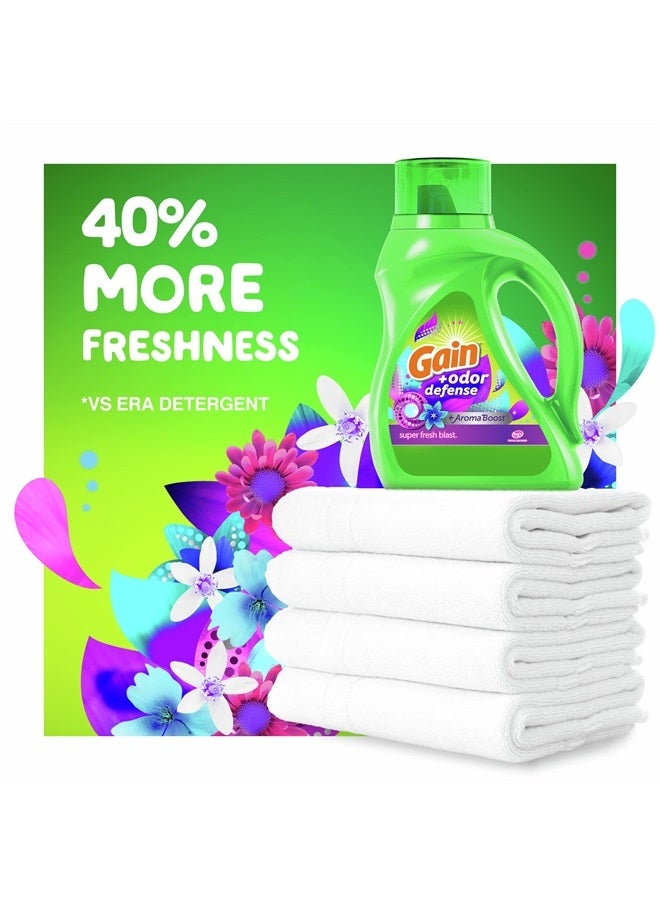 Gain + Odor Defense Liquid Laundry Detergent Super Fresh Blast Scent 154 fl oz 107 Loads HE Compatible - Image 3