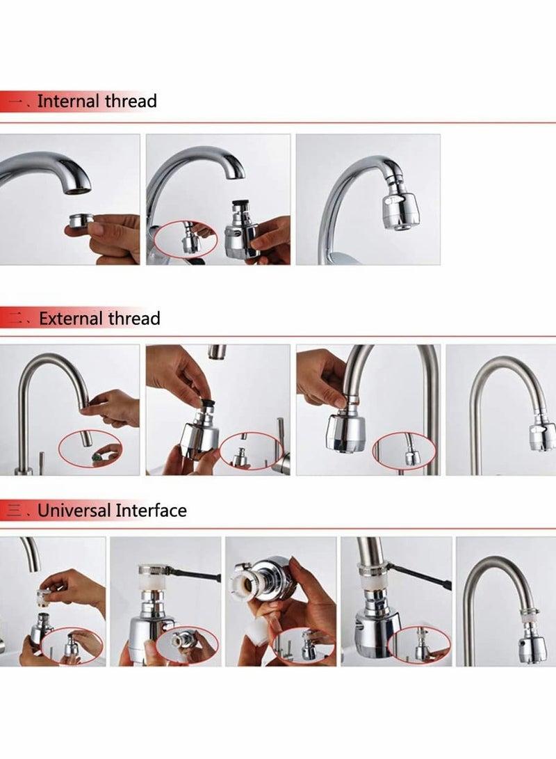 KASTWAVE Movable Kitchen Tap Head 360° Rotatable Sink Faucet Sprayer Head Replacement Anti-splash filter head Aerator water-saving tap  - Image 5