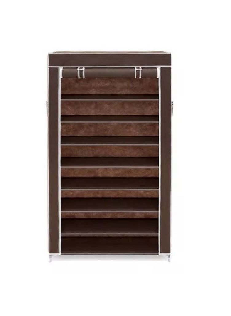 9 Layer Shoe Rack Brown 160 x 60 x 30 centimeter - Image 3
