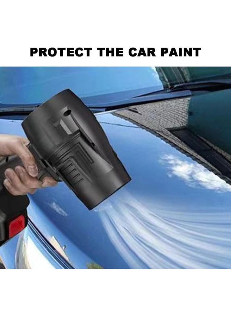 Meetion نفاخ أوراق وغبار صغير بدون سلك 48 فولت – بطارية قابلة للشحن 3000 مللي أمبير – نفاخ هواء توربو عالي السرعة للوحة المفاتيح، السيارة، المنزل، والتنظيف الخارجي – نفاخ كهربائي محمول وقوي مع شحن USB، سرعة متغيرة – مثالي لأجهزة الكمبيوتر، المرآب، التخييم (1 بطارية، 3 دبابيس) - Image 3