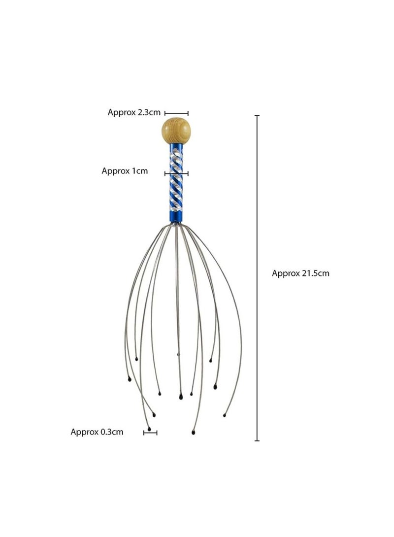 ORiTi مدلك الرأس ORiTi - تدليك فروة الرأس العلاجي المريح - حكة الرأس - تخفيف التوتر المحمول (طقم 2 قطعة أصفر وأزرق) - Image 2