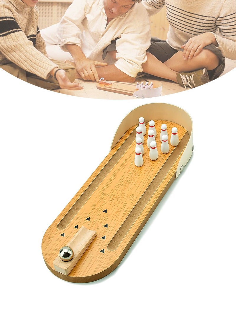 BEIRUI ألعاب الأطفال، ألعاب البولينغ المصغرة، ألعاب البولينغ، مجموعة ألعاب البولينغ المصغرة، 10 كرات بولينغ وكرات بولينغ معدنية، هدايا ممر البولينغ للعائلة للبالغين والأطفال - Image 1