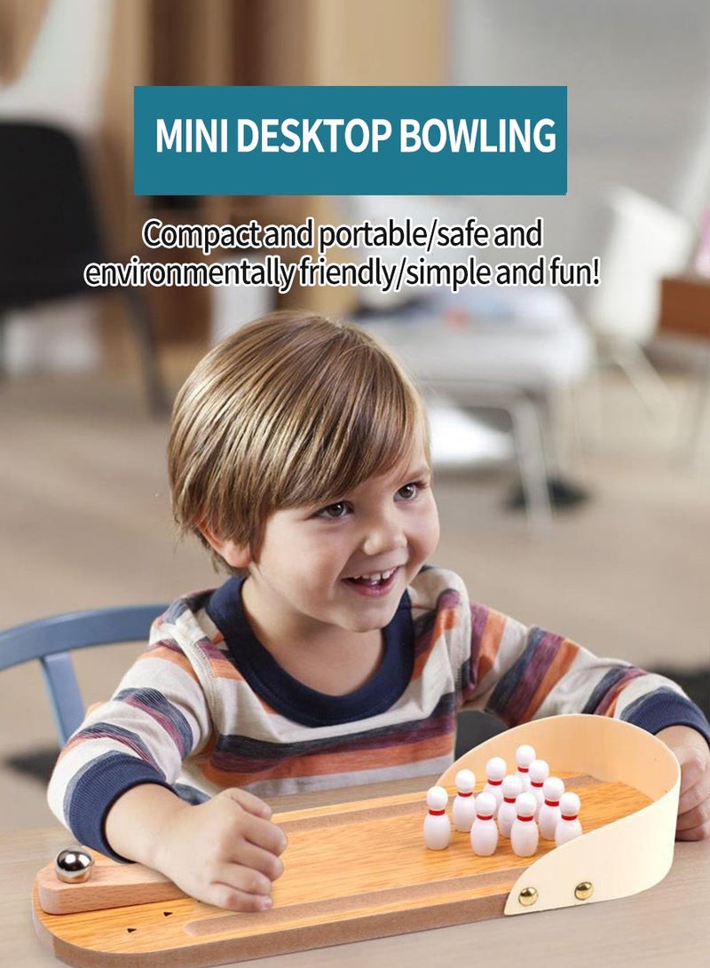 BEIRUI ألعاب الأطفال، ألعاب البولينغ المصغرة، ألعاب البولينغ، مجموعة ألعاب البولينغ المصغرة، 10 كرات بولينغ وكرات بولينغ معدنية، هدايا ممر البولينغ للعائلة للبالغين والأطفال - Image 4