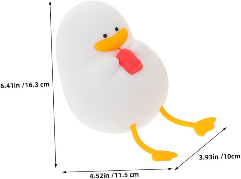 Silicone Duck Night Light for Bedroom, Cartoon Bedside Decorative Lamp with Soft Yellow Glow, Friendly Nursery Nightlight for Boys - Image 2