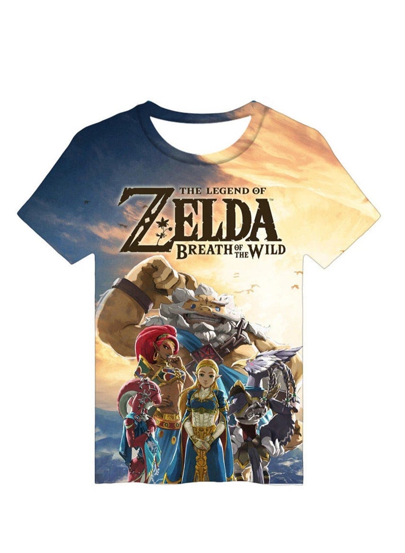 Game Zelda Breath of the Wild 3D digital printing personalized breathable children's T-shirt  - Image 1
