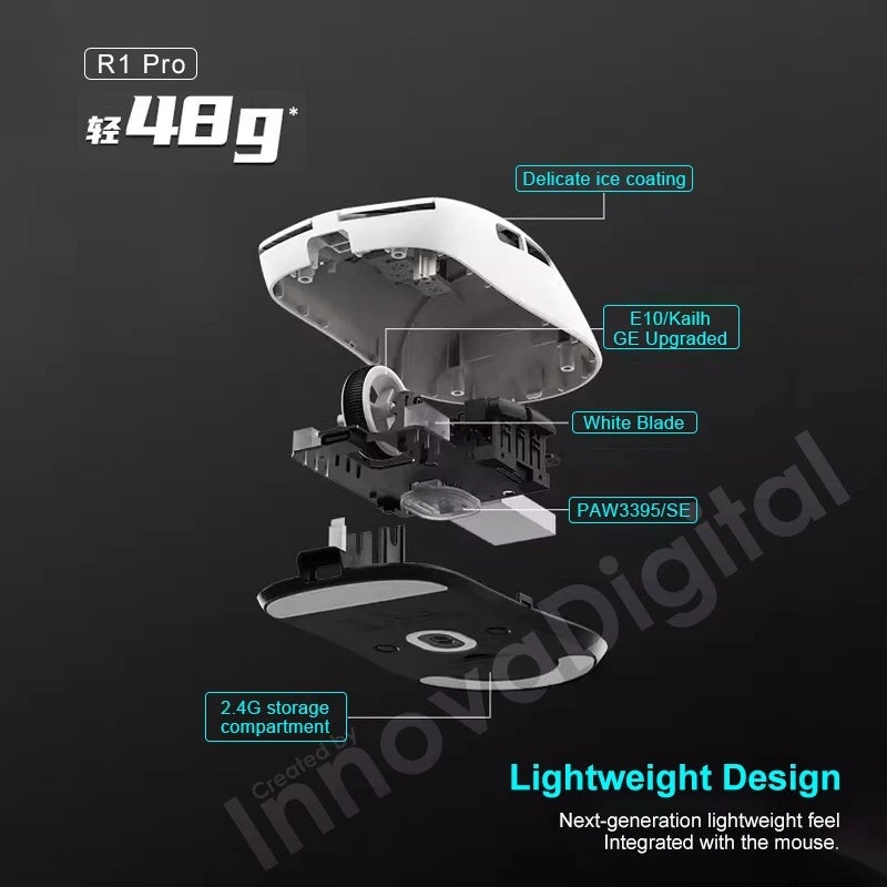 ATK VXE Dragonfly R1 Pro Max/R1 SE Plus Wireless Gaming Mouse, PAW3395, Rechargeable, Lightweight Esports Mouse - Image 3