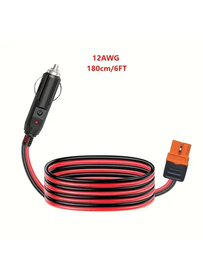 كابل تمديد XT60i إلى قابس سيارة 12AWG 12V نحاسي ذكر بطول 10 أقدام 36 فولت جهد تشغيل للمولدات المحمولة ومحطات الطاقة واستخدام السيارة والقارب - Image 5