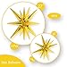 BlingABC 6Pack 14 Spike Explosion Star Balloons Gold Large Mylar Foil Cone Starburst for Birthday Christmas New Year Wedding Graduation Anniversary Party Decorations 27 22 inch - Image 2